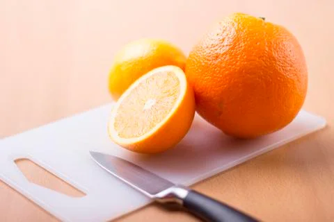 Orange pieces Stock Photos