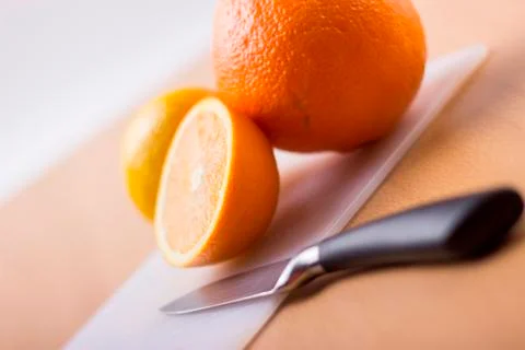 Orange pieces Stock Photos