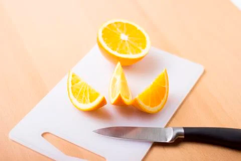 Orange pieces Stock Photos