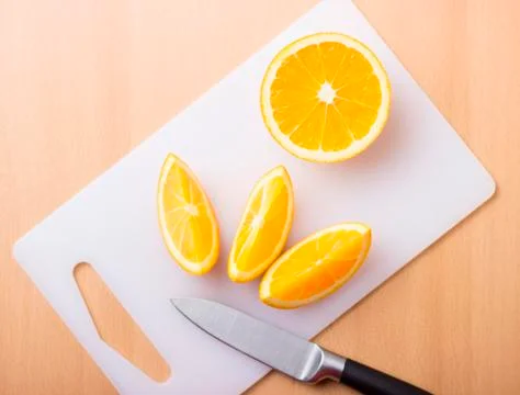 Orange pieces Stock Photos