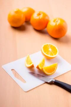 Orange pieces Stock Photos