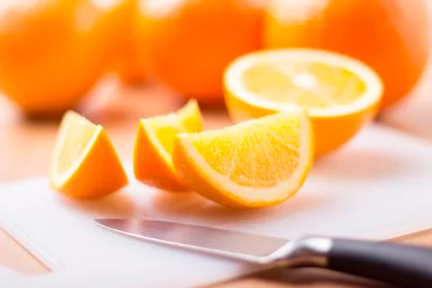 Orange pieces Stock Photos