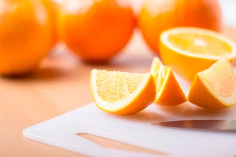Orange pieces Stock Photos