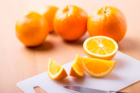 Orange pieces Stock Photos