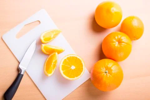 Orange pieces Stock Photos