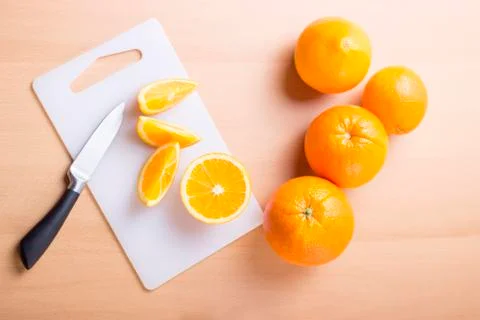 Orange pieces Stock Photos