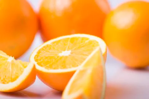 Orange pieces Stock Photos