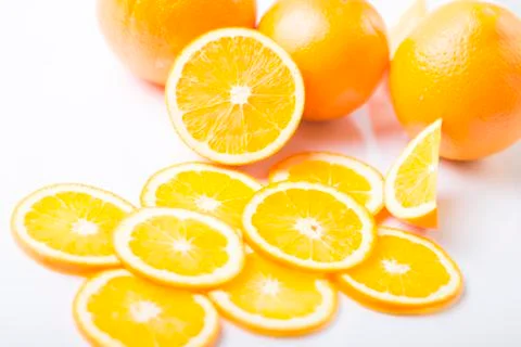 Orange pieces Stock Photos
