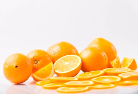 Orange pieces Stock Photos