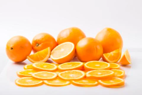 Orange pieces Stock Photos