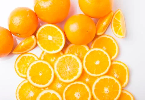 Orange pieces Stock Photos