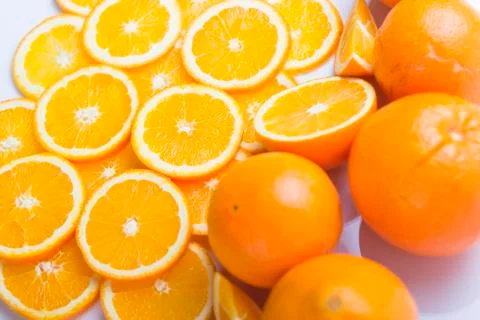 Orange pieces Stock Photos