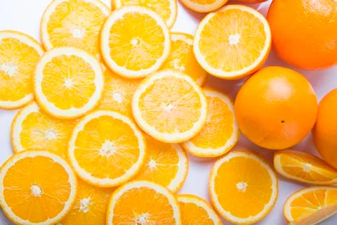 Orange pieces Stock Photos
