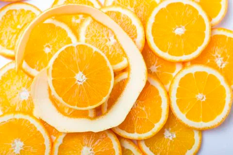 Orange pieces Stock Photos