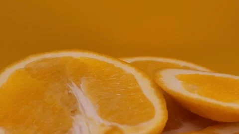 Orange pieces for tropical taste. Stock Footage 290870899