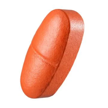 Orange pill isolated Stock Photos