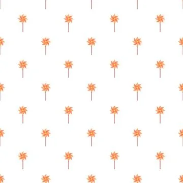 Orange pinwheel toy pattern creating a seamless background 스톡 일러스트