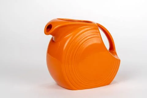 Orange Pitcher with Handle isolated Stock-Fotos