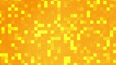 Orange Pixelated Digital Background Loop. Video stock 286435505