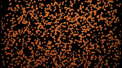 Orange pixels animation Stock Footage 303189407