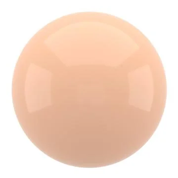 Orange plastic ball on a white background. 3d render. Stock Illustration