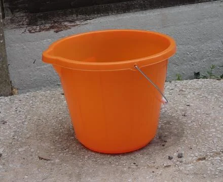 Orange Plastic Bucket Stock Photos