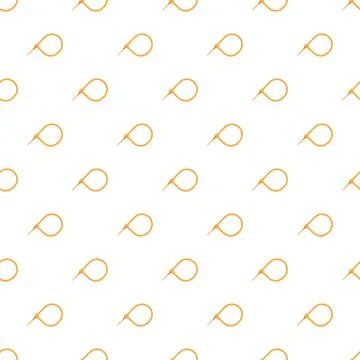 Orange plastic cable ties repeating pattern background Stock Illustration