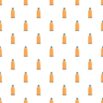 Orange plastic tubes creating a seamless pattern background Stock Illustration
