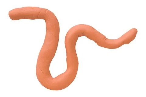 Orange plasticine isolated on white background Stock Photos