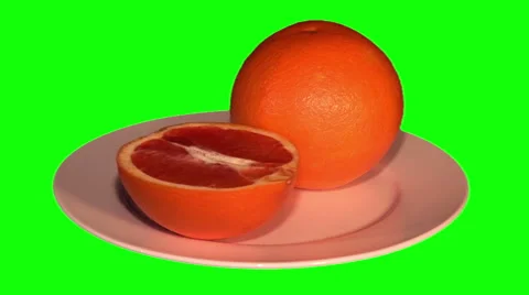 Orange on plate Stock Footage 48120976