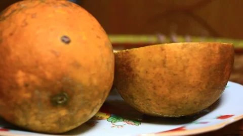 Orange on plate Stock Footage 291912792