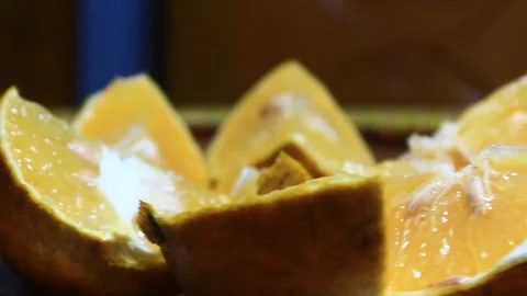 Orange on plate Stock Footage 291913087