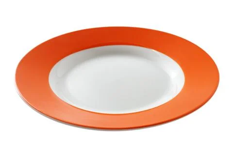 Orange plate Stock Photos