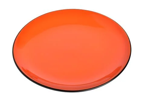 Orange plate Stock Photos