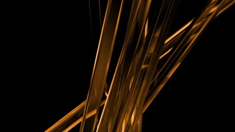 Orange plexiglas stripes moving on black background Stock-Footage 315988571