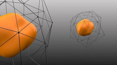 Orange Plexus Cell Stock Footage 65792298