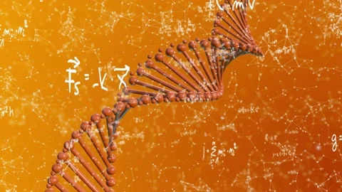 Orange Plexus DNA Formula Background Stock-Footage 155196910