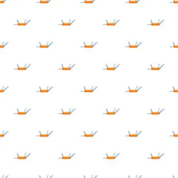 Orange pocket knife tool flat design pattern Stock Illustration
