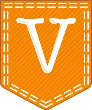 Orange Pocket V Stock Illustration