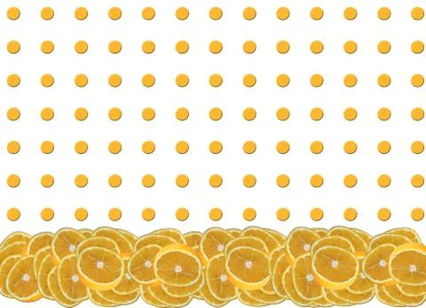 Orange polka dors Stock Illustration