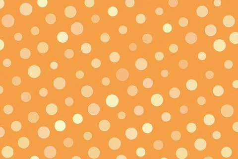 Orange polka dot background with cream dots Stock Illustration