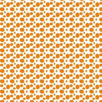 Orange Polka Dot Pattern Stock Illustration