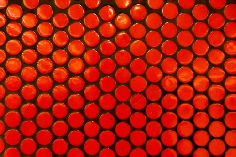 Orange Polka Dot Pattern Wall Train Station Texture Detail Architecture Stock Photos