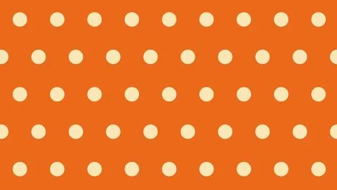 Orange Polka Dot Symmetrical Seamless Pattern Illustrazione stock
