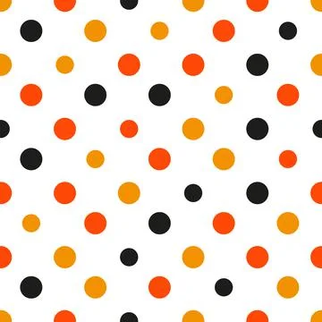 Orange Polka dot White Background Stock Illustration
