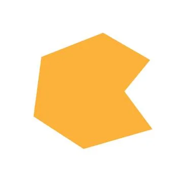 Orange polygon basic simple shapes isolated on white background, geometric po 스톡 일러스트