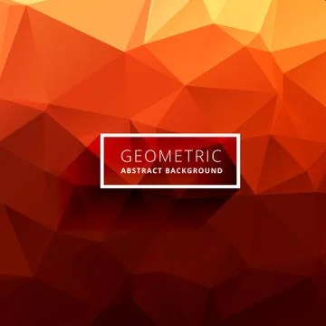 Orange polygonal background Stock Illustration