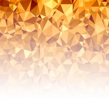 Orange Polygonal Background. Triangular Pattern. Low Poly Texture. Abstract Stock Illustration