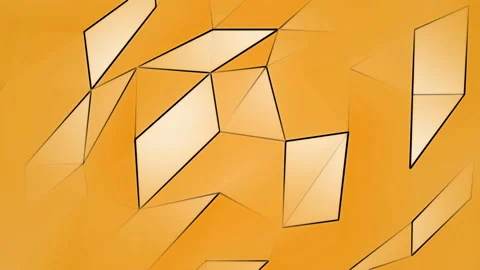 Orange Polygonal Geometric Slow Surface Motion Background Stock Footage 90713622