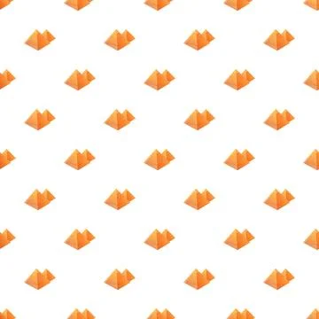 Orange polygonal pyramids forming a seamless pattern Stock Illustration